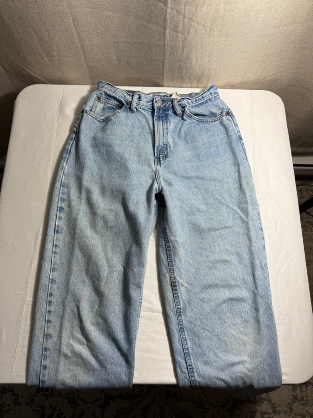 Vintage 90s GAP Reverse Fit Jeans Womens 10 Ankle Light Wash High Waist Mom